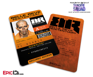 Belle Reve Penitentiary 'Suicide Squad' Inmate ID Card - El Diablo / Chato Santana