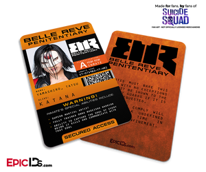 Belle Reve Penitentiary 'Suicide Squad' Inmate ID Card - Katana / Tatsu Yamashiro