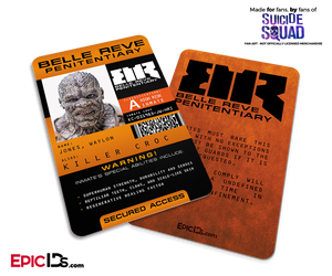 Belle Reve Penitentiary 'Suicide Squad' Inmate ID Card - Killer Croc / Walon Jones
