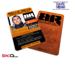 Belle Reve Penitentiary 'Suicide Squad' Inmate ID Card - Slipknot / Christopher Weiss