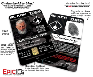 Black Tusk Special Unit (BTSU) 'The Division 2' Operative ID Badge — Photo Personalized