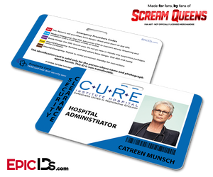 C.U.R.E. 'Scream Queens' Hospital Cosplay Employee ID Name Badge — Catreen Munsch