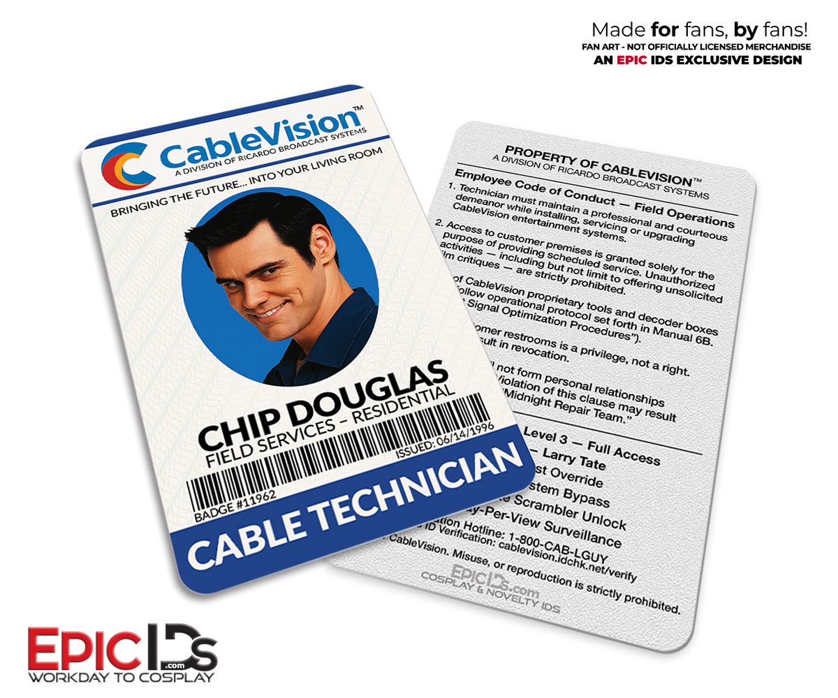 Cable Company ID Badge – Chip Douglas, Residential Field Services – The Cable Guy