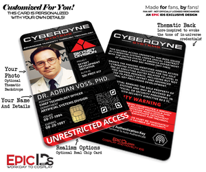 Cyberdyne Systems Security ID Badge — Skynet Division Credential — Photo Personalized