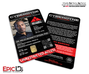 Cyberdyne Systems ID Badge — Dr. Miles Bennett Dyson — Skynet Division Cosplay Prop