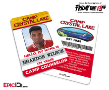 Camp Crystal Lake 'Friday the 13th — The Game' Camp Counselor Cosplay Name Badge — Brandon Buggzy Wilson