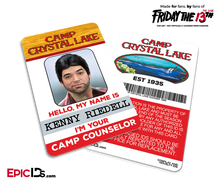 Camp Crystal Lake 'Friday the 13th — The Game' Camp Counselor Cosplay Name Badge — Kenny Riedell (Head Counselor)
