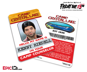 Camp Crystal Lake 'Friday the 13th — The Game' Camp Counselor Cosplay Name Badge — Kenny Riedell (Head Counselor)