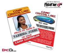 Camp Crystal Lake 'Friday the 13th — The Game' Camp Counselor Cosplay Name Badge — Vanessa Jones (Athletic Girl)