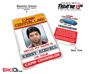 Camp Crystal Lake 'Friday the 13th' Camp Counselor Cosplay Name Badge [Game Character] - Epic IDs