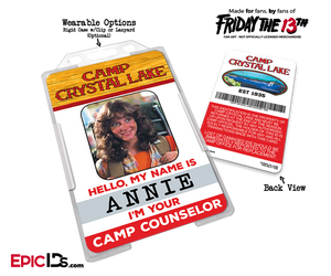 Camp Crystal Lake 'Friday the 13th' Camp Counselor Cosplay Name Badge [Movie Characters] - Epic IDs