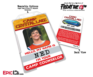 Camp Crystal Lake 'Friday the 13th' Camp Counselor Cosplay Name Badge [Movie Characters] - Epic IDs