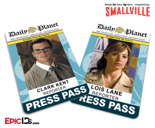 Daily Planet 'Smallville' Press Pass — Lois Lane & Clark Kent Couple Set