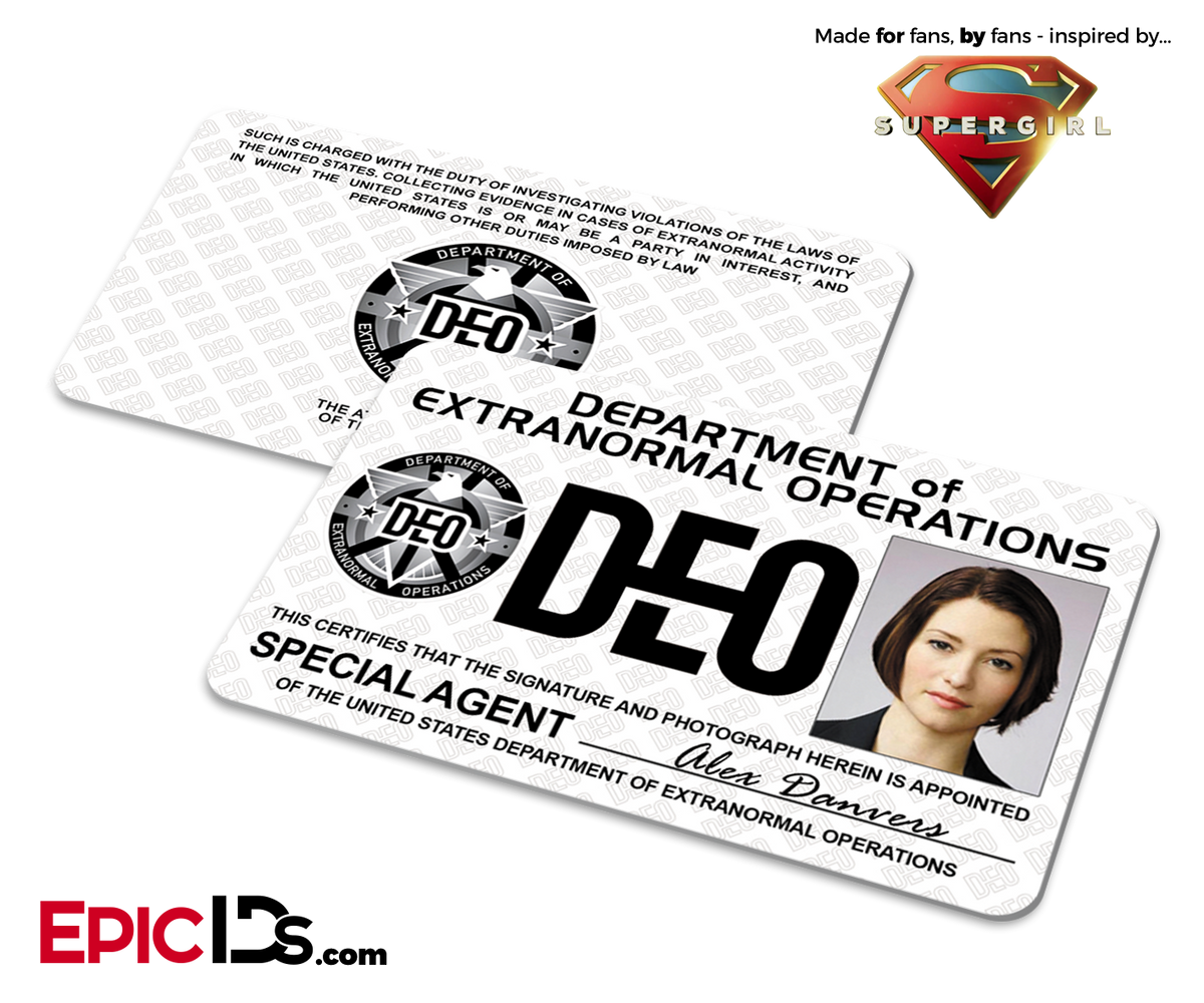 Department of Extranormal Operations (DEO) 'Supergirl' Special Agent ID - Alex Danvers - Epic IDs