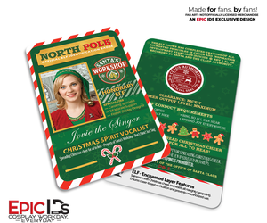 Jovie The Singer North Pole ID Badge – Santa's Workshop — Elf — Christmas Cheer
