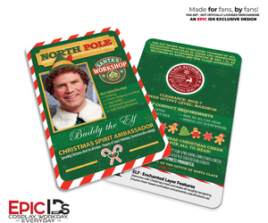 Buddy the Elf North Pole ID Badge – Santa's Workshop — Elf — Christmas Cheer