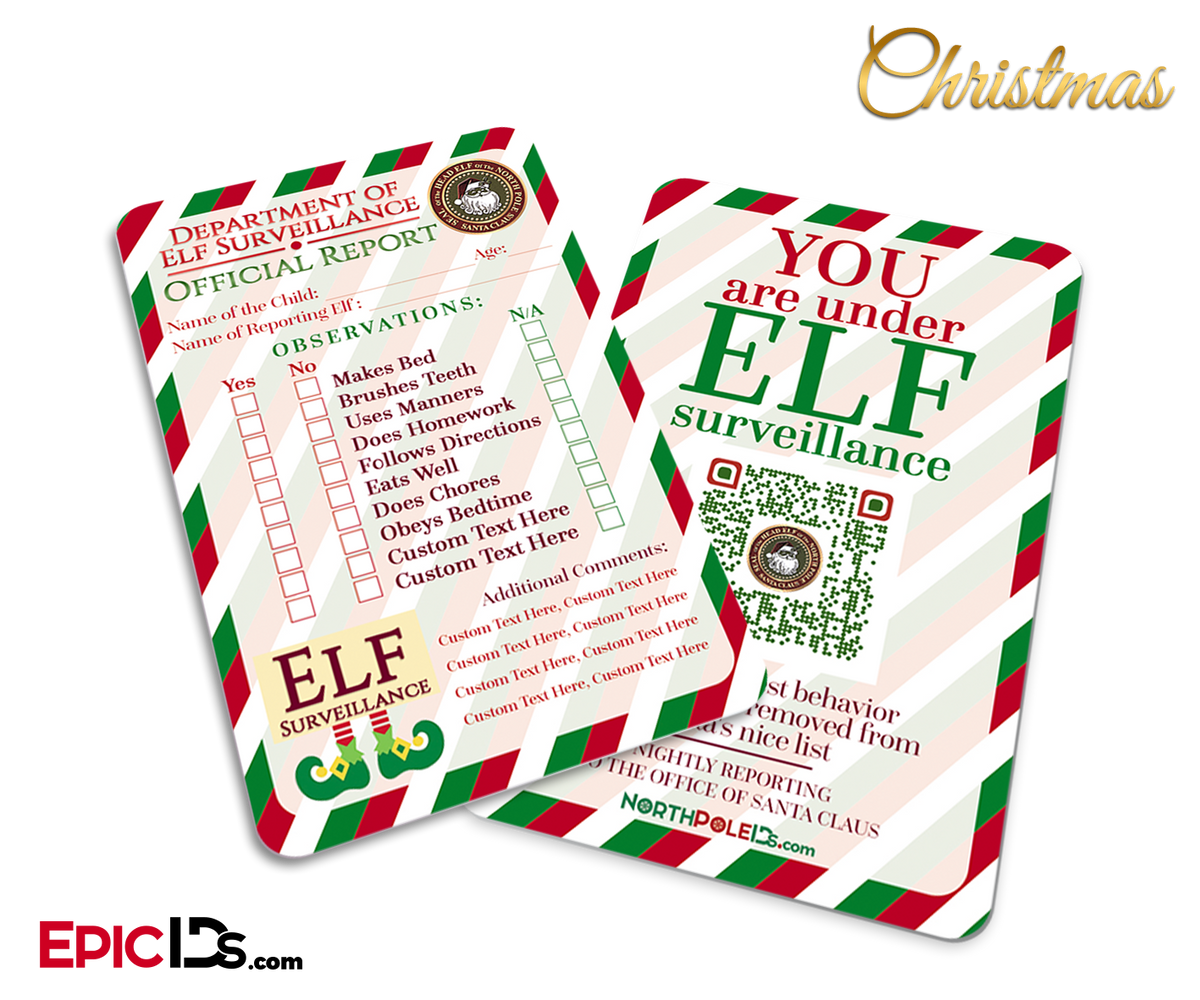 Elf Surveillance Official Report Card [Personalized] - Epic IDs