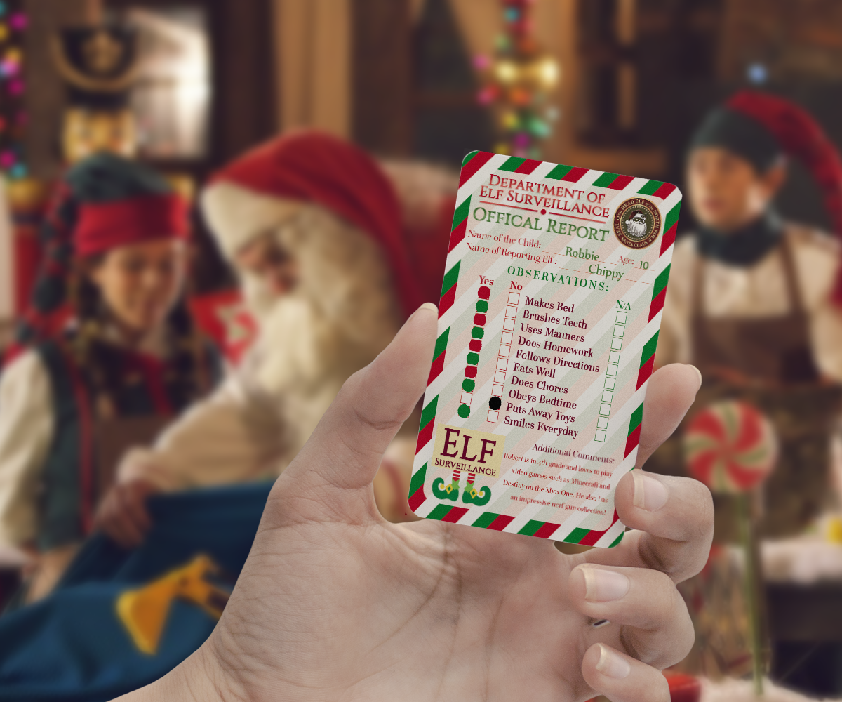 Elf Surveillance Official Report Card [Personalized] - Epic IDs