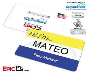 Employee Name Badge 'Superstore' Wearable ID - Mateo