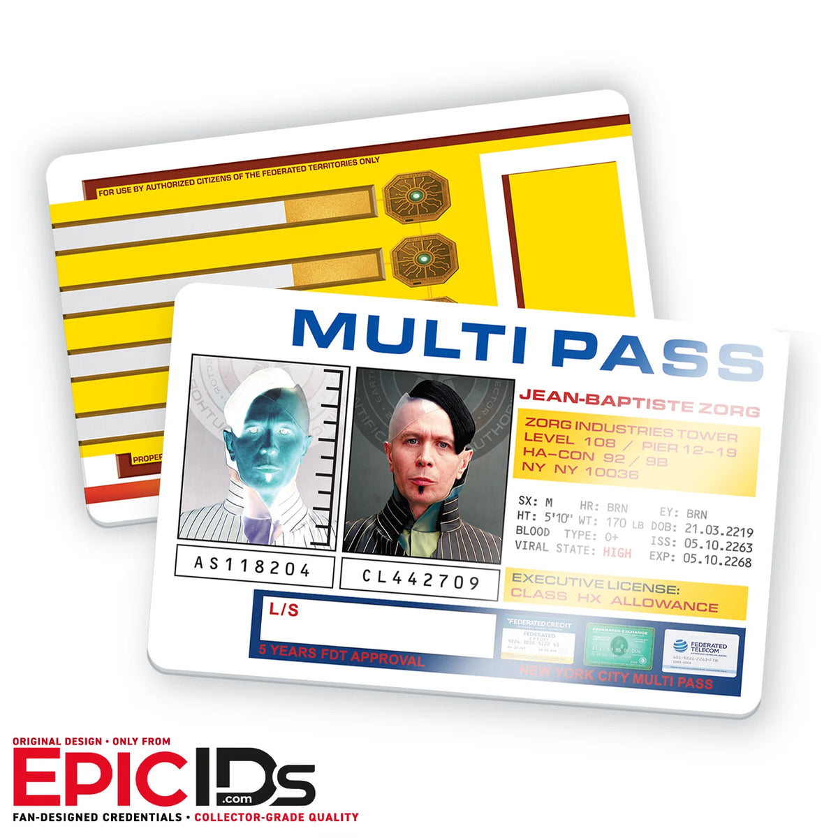 Jean-Baptiste Zorg Multipass ID – The Fifth Element | EpicIDs