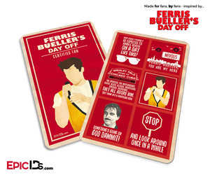 Ferris Bueller's Day Off Inspired Fan Card — 30th Anniversary Red Card Edition