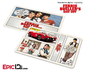 Ferris Bueller's Day Off Inspired Fan Card — 80's Comic Strip Style