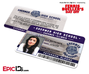 Ferris Bueller's Day Off Inspired Shermer High School Student ID — Sloane Peterson