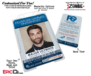 Fillmore Graves Enterprises 'iZombie' Cosplay Employee ID — Photo Personalized