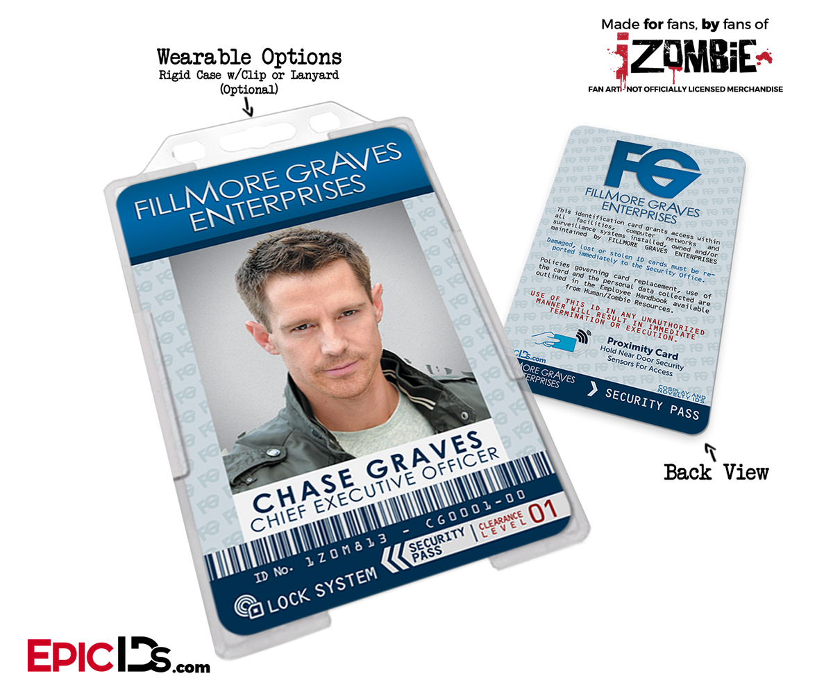 Fillmore Graves Enterprises &#39;iZombie&#39; Cosplay Employee ID [TV Characters] - Epic IDs