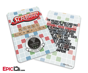 Game Night Series - Scrabble "House Champion" Badge Of Honor