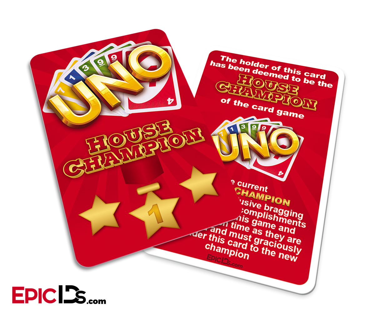 Game Night Series - UNO "House Champion" Badge Of Honor - Epic IDs