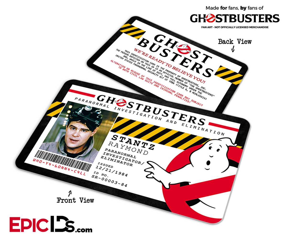Ghostbusters Paranormal Investigation Cosplay Name Badge/ID Card - Raymond Stantz - Epic IDs