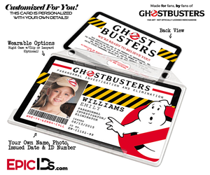 Ghostbusters Paranormal Investigation Cosplay Name Badge/ID Card [Photo Personalized] - Epic IDs