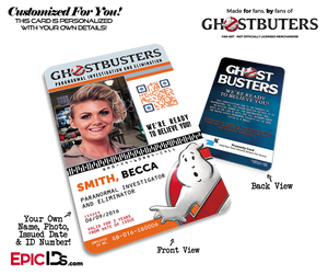Ghostbusters Reboot Paranormal Investigation Cosplay Name Badge/ID Card — Photo Personalized