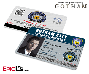 Gotham City Police Detective ID Card — James Gordon