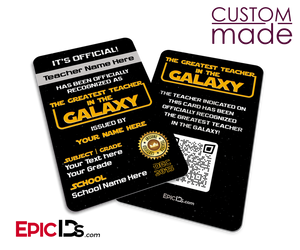 Greatest Teacher in the Galaxy Card — Personalized