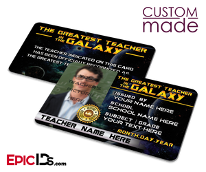 Greatest Teacher in the Galaxy Card — Photo Personalized