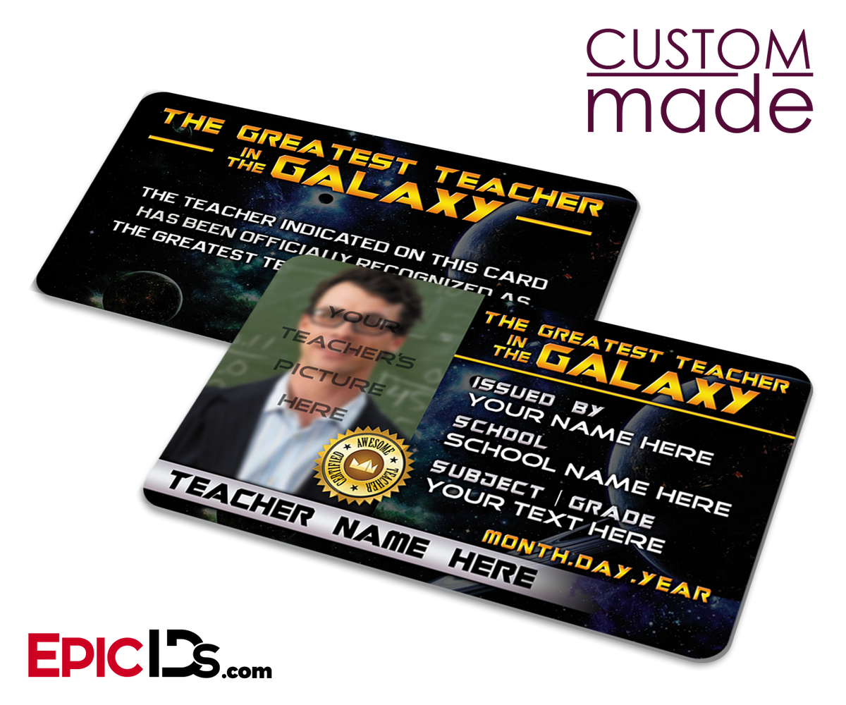 Greatest Teacher in the Galaxy Card [Photo Personalized] - Epic IDs