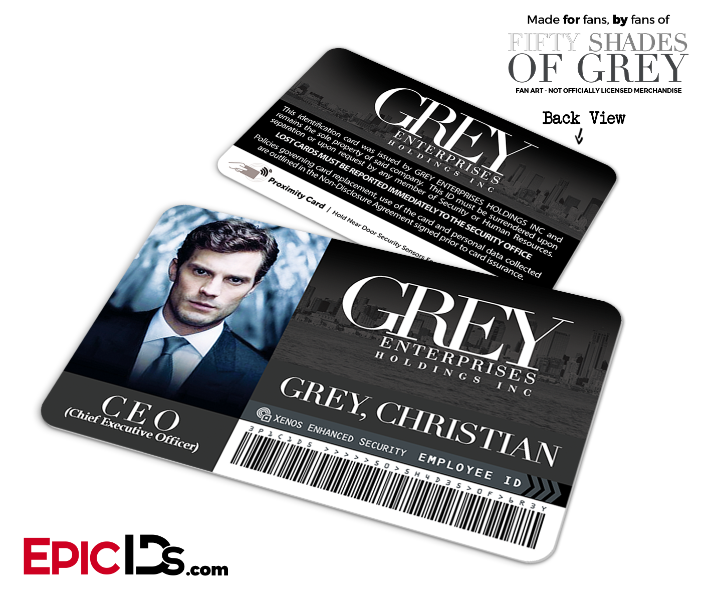 Grey Enterprises 'Fifty Shades Of Grey' Cosplay Employee ID Card - Christian Grey - Epic IDs