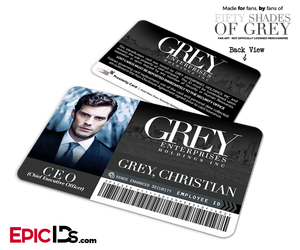 Grey Enterprises 'Fifty Shades Of Grey' Cosplay Employee ID Card - Christian Grey - Epic IDs