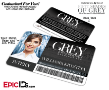 Grey Enterprises 'Fifty Shades Of Grey' Cosplay Employee ID Card — Photo Personalized