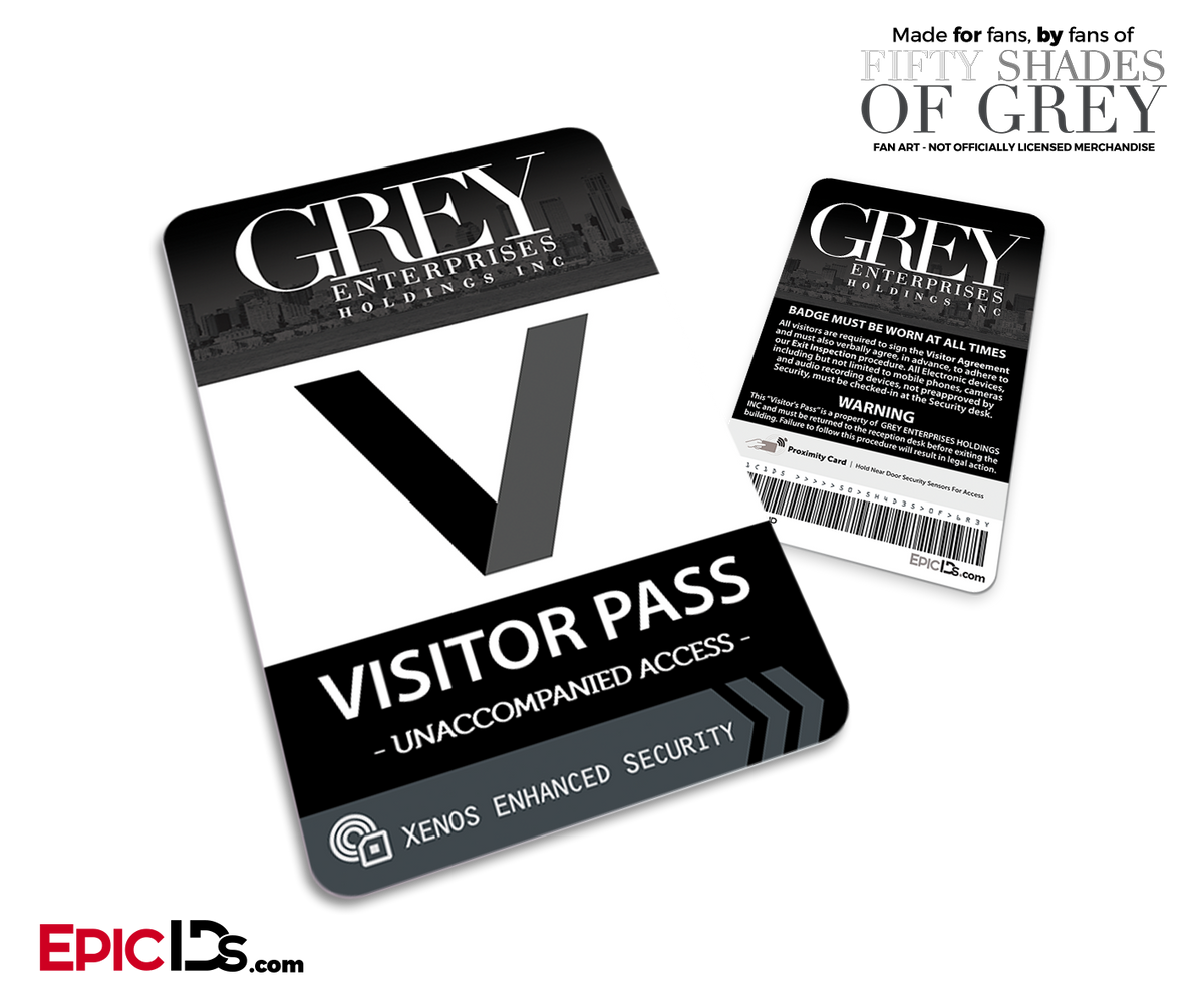 Grey Enterprises &#39;Fifty Shades Of Grey&#39; Cosplay Visitor Pass - Epic IDs