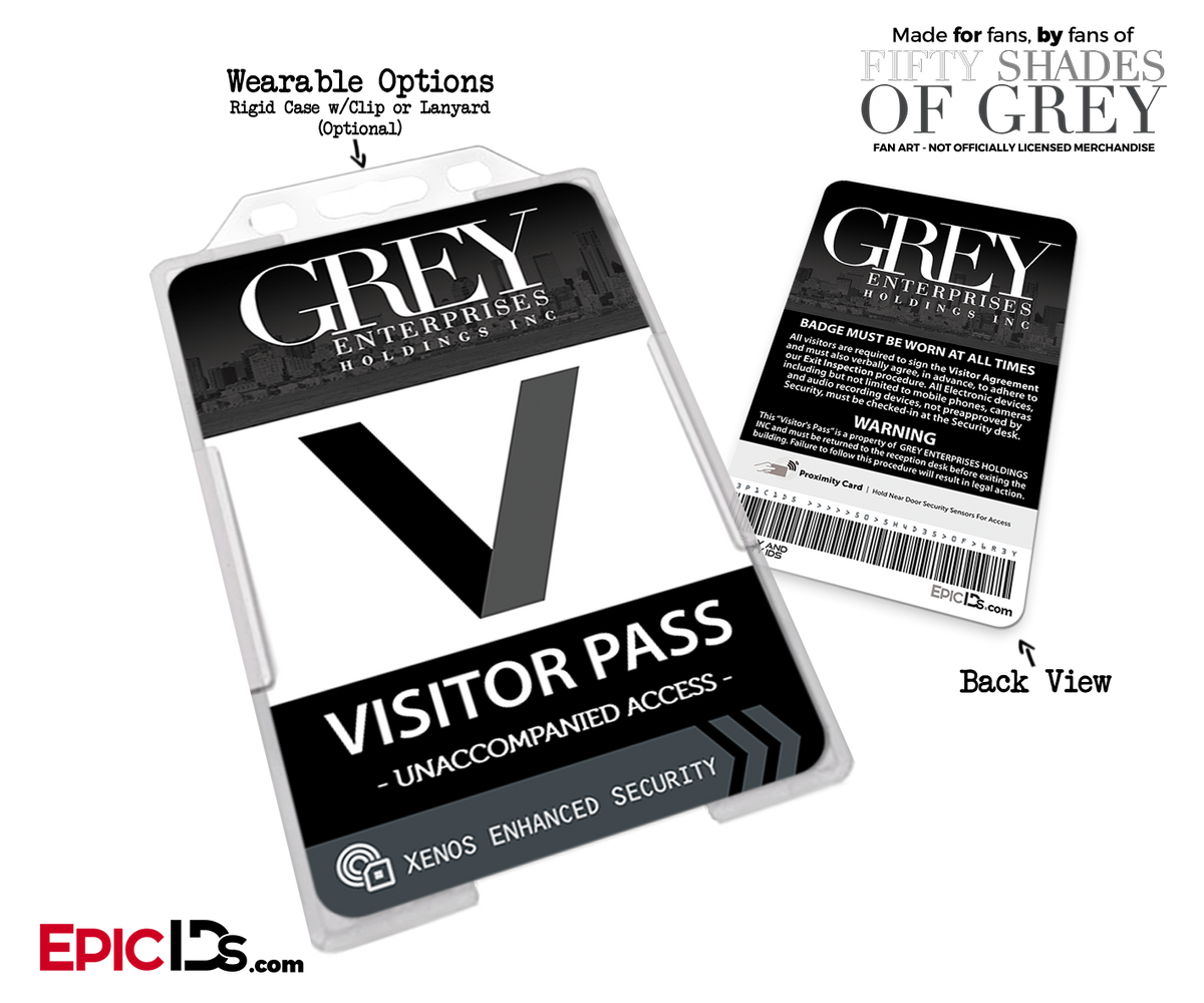 Grey Enterprises &#39;Fifty Shades Of Grey&#39; Cosplay Visitor Pass - Epic IDs