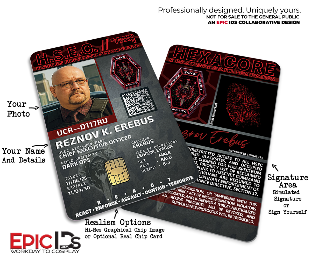 HEXACORE Security Enforcement Corporation (HSEC) — Exclusive Client ID Badge