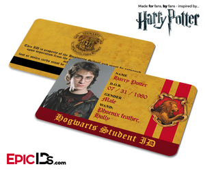 Harry Potter Inspired Hogwarts Student ID (Gryffindor) — Harry Potter