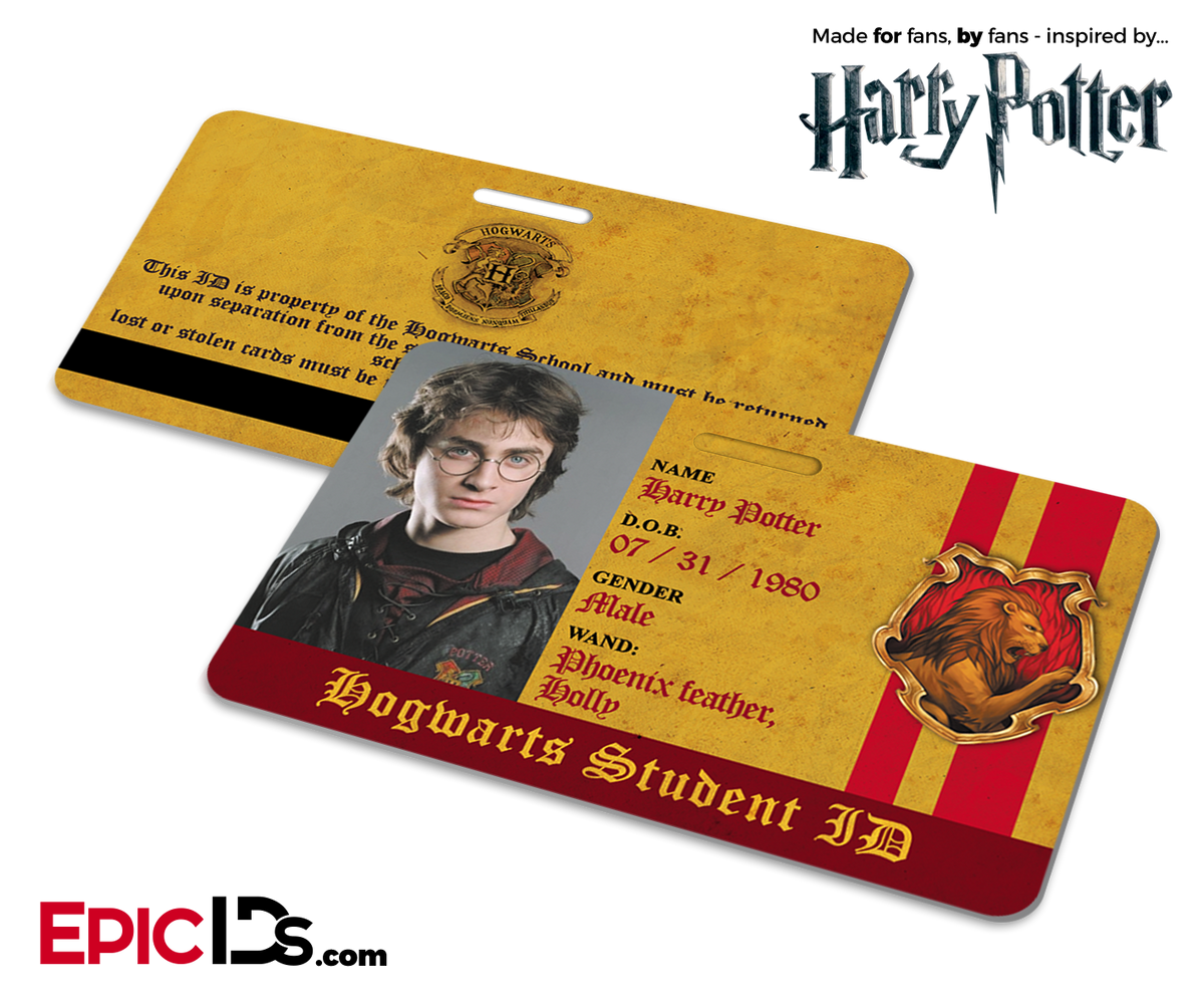 Harry Potter Inspired Hogwarts Student ID (Gryffindor) - Harry Potter - Epic IDs