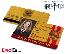 Harry Potter Inspired Hogwarts Student ID (Gryffindor) — Hermione Granger