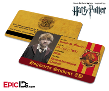 Harry Potter Inspired Hogwarts Student ID (Gryffindor) — Ronald Weasley