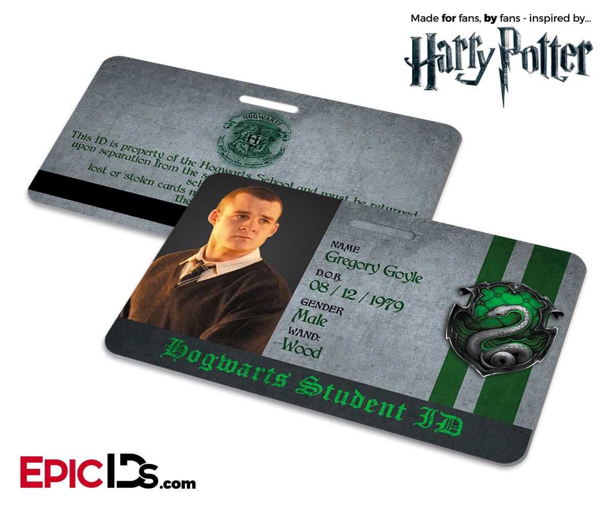 Harry Potter Inspired Hogwarts Student ID (Slytherin) - Gregory Goyle - Epic IDs