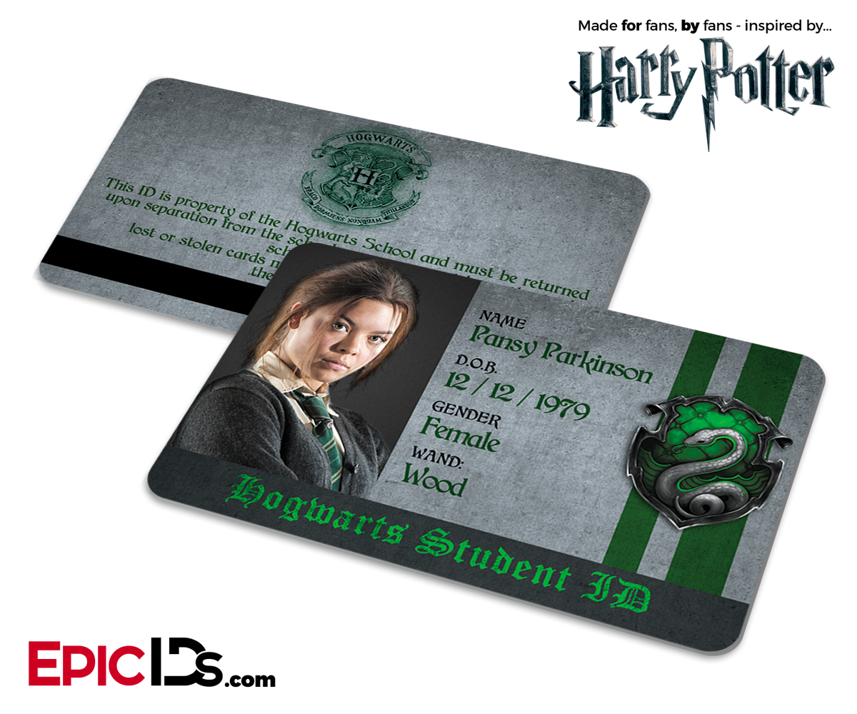 Harry Potter Inspired Hogwarts Student ID (Slytherin) - Pansy Parkinson - Epic IDs